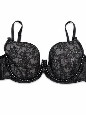 Victoria's Secret Black Lace Underwire Push-Up Bra